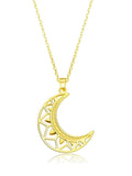 Collar Luna Plata - Oro 18K